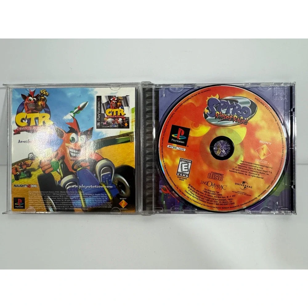 Sony Spyro 2 Riptos Rage Video Game PS1 Purple Good PlayStation 1 SCUS-94425
